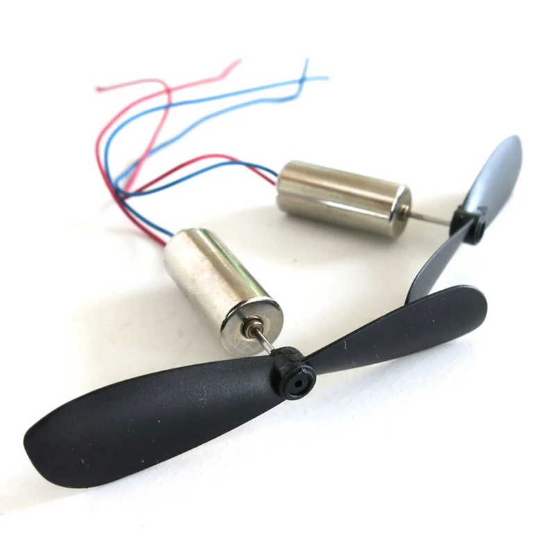 2PCS/1Pair New DC 3.7V 48000RPM Coreless Motor Propeller for RC Aircraft Helicopter Toy Wholesale