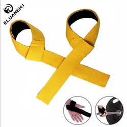 2pcs gym lifting straps weightlifting wrist weight belt bodybuilding gloves for women men fitness crossfit barbells power sport