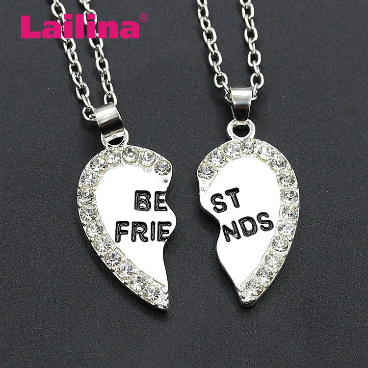 Best Friends necklace love English pendant alloy small jewelry Europe and the United States fashion diamond girlfriend pendant