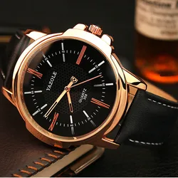 YAZOLE Top Brand Luxury Men's Watch Fashion Leather Men's Watches Men Watch Men Quartz Clock relogio masculino reloj hombre