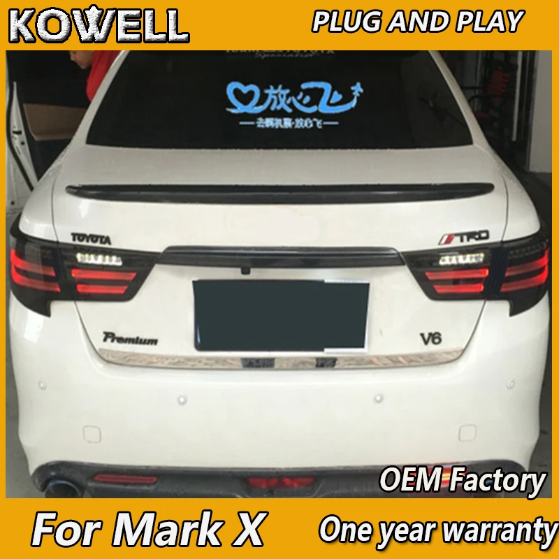 KOWELL Car Styling for Toyota Reiz Tail Light 2013-2015 Mark X Taillights Rear DRL Fog Brake Turn Signal Reversing