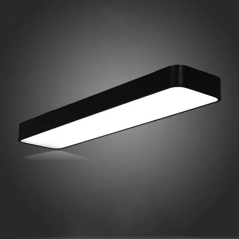 現代の Led シーリングライト黒、白四角オフィスライト天井ランプ