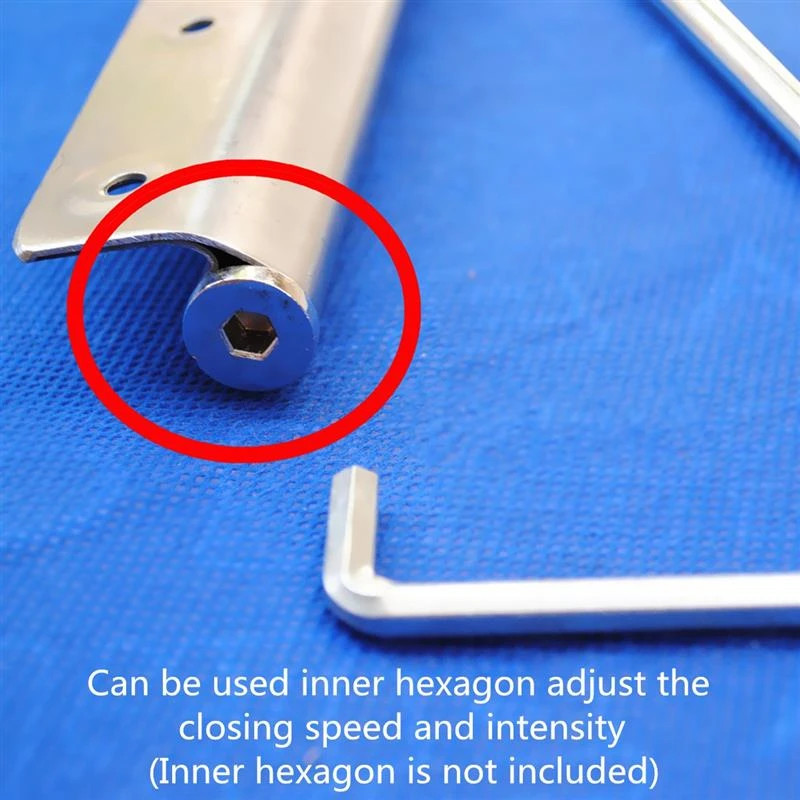 جهاز باب مقاوم للحريق مع إغلاق أوتوماتيكي ، باب مقاوم للحريق ، قوة زنبركية واحدة قابلة للتعديل مثبتة على السطح ، فولاذ مقاوم للصدأ ، 45 كجم