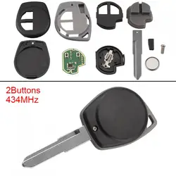 1pc 433MHz 2 Buttons Keyless Uncut Flip Car Remote Key Fob with ID46 Chip for SU-ZUKI SWIFT SX4 alto JIMNY VITARA IGNIS Splash