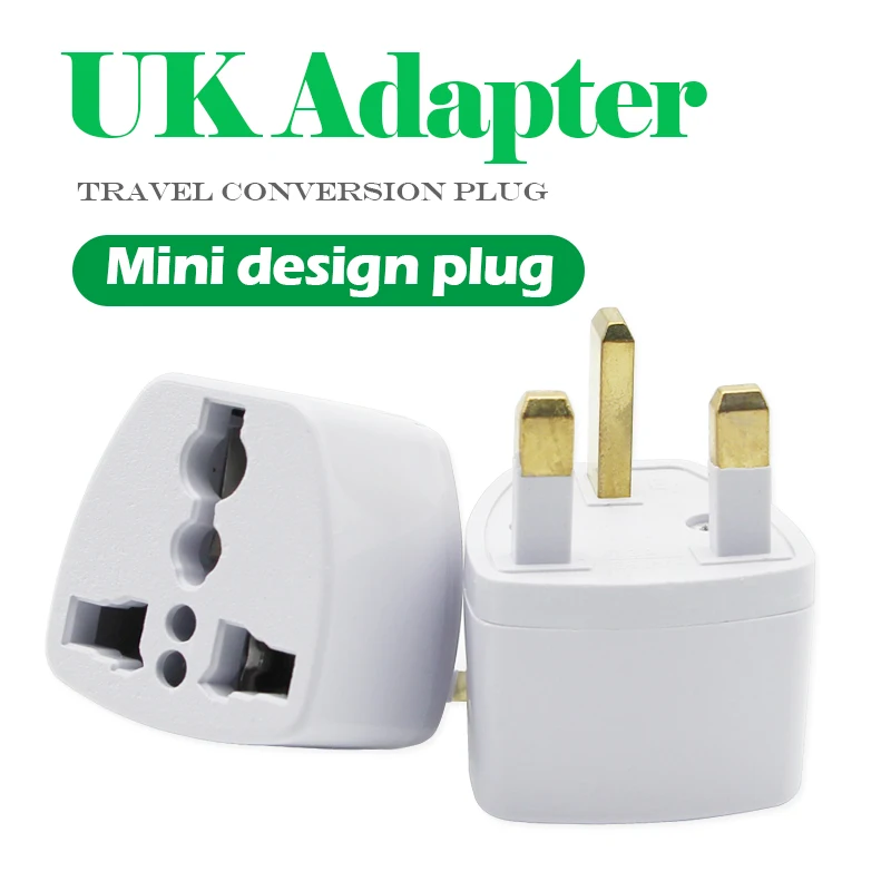 1PC UK Plug Connector Universal US EU AU Converter to UK AC Travel Wall Power plug Charger Adapter in Ireland Singapore Malaysia