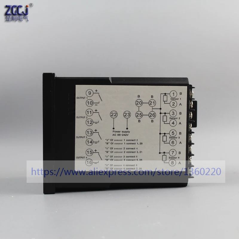 Imagem -03 - Controlador de Temperatura Multifuncional Canais Termostato Digital Saída Relay Canais Pode se Conectar com Sensores Cja8400