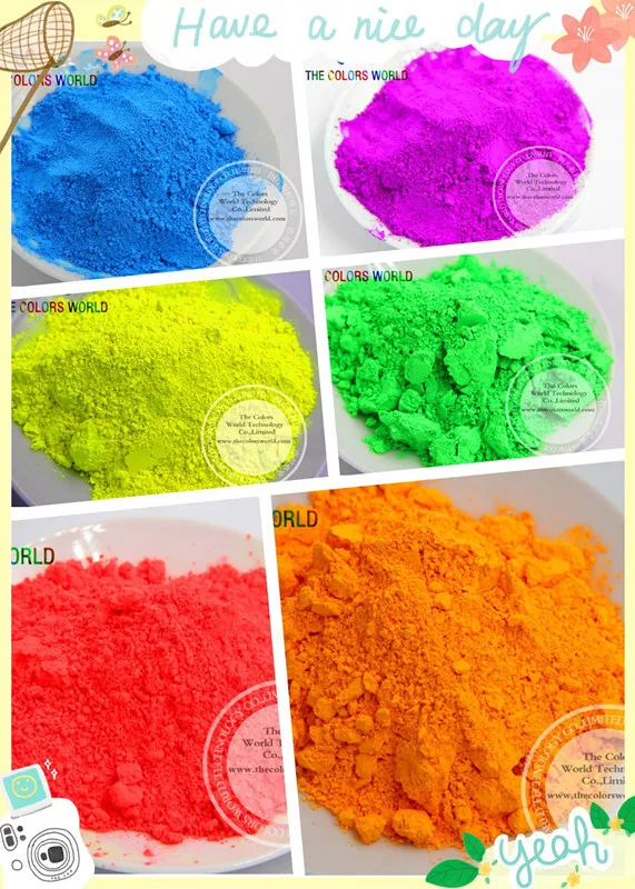 TCT-123 6 สีนีออนนีออนนีออนเรืองแสง Pigment Powder สำหรับเล็บและภาพวาด & การพิมพ์ตกแต่งเล็บ