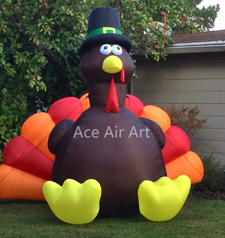 

Come with Electric Blower Inflatable Turkey for Thanksgiving Decoration