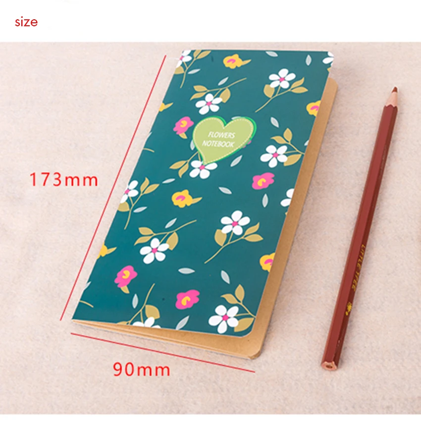 Small Notebook Portable Notebook Journals Handwritten 48K Diary Book Size: 173x90mm, Soft Cover, Kraft/ White Inner Page