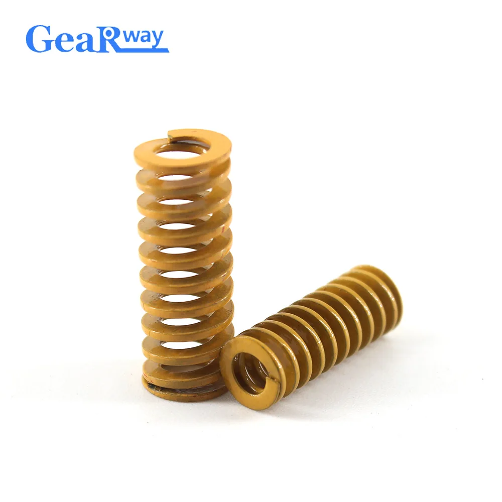 

5pcs Yellow Die Spring Lightest Loading Compression Spring TF8x20/8x25/8x30/8x50/8x55mm 58% Compression Ratio Mould Spring