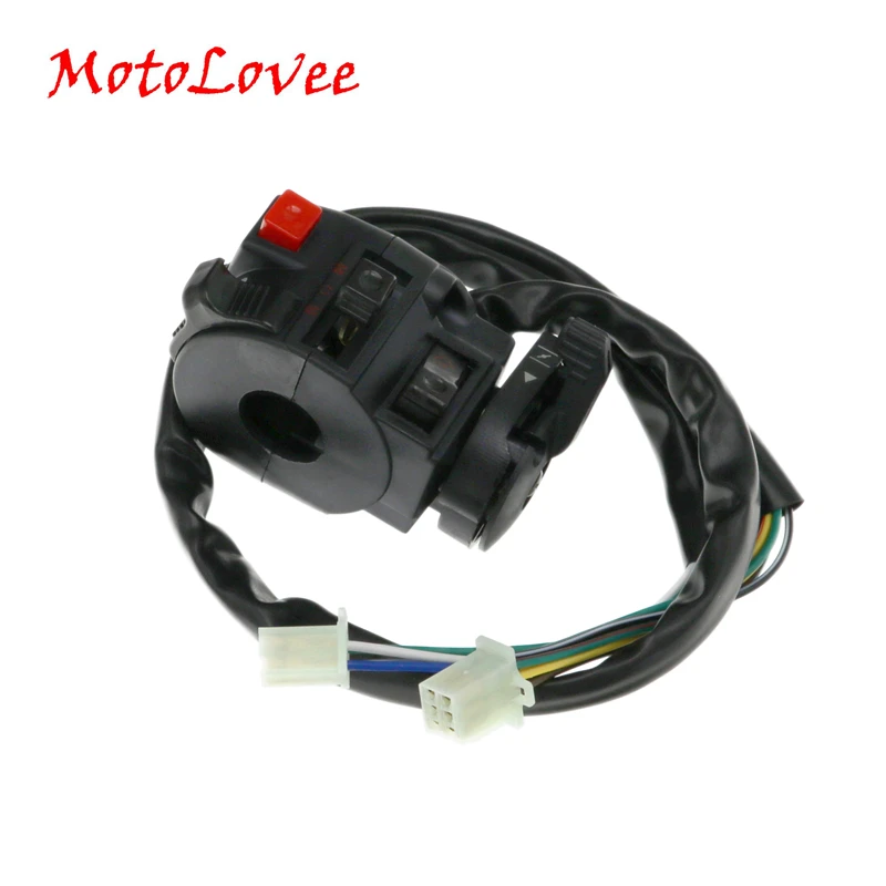 

MotoLovee 7/8 "рулевой переключатель мотоцикла сборка двигателя Электрический старт убить рупорной головкой светильник тумана светильник кнопочные переключатели