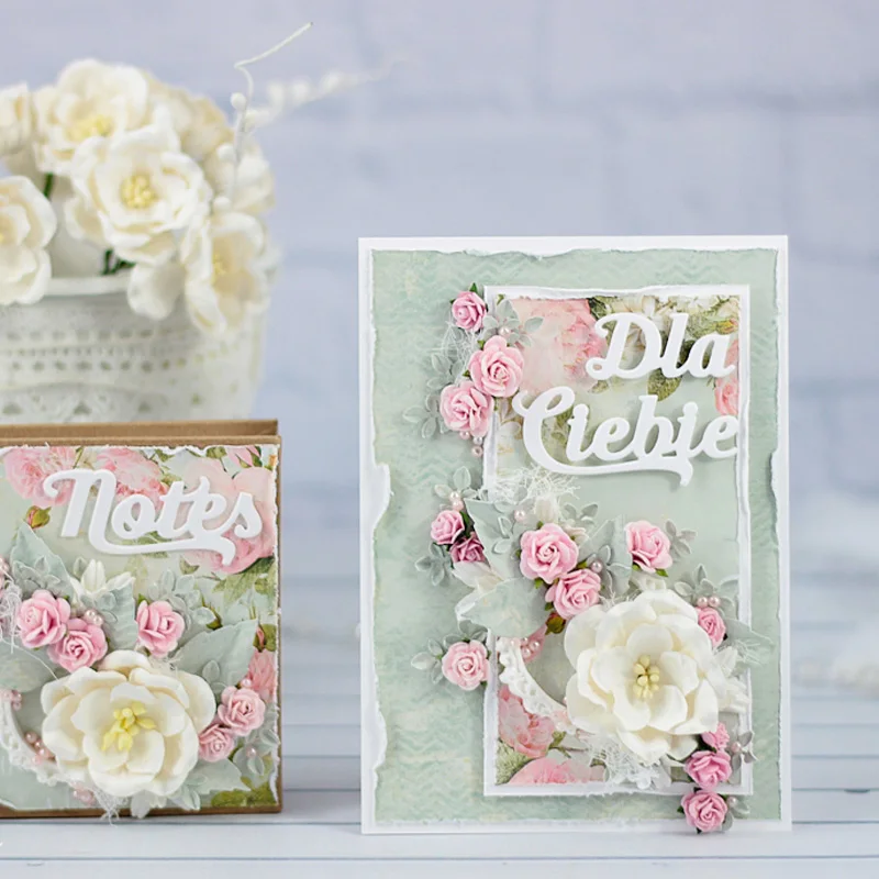 

Dla Ciebie DIY Metal Cutting Die Polish Word Handmade Decoration Craft Scrapbooking Template Embossing Stencil Card Album Making