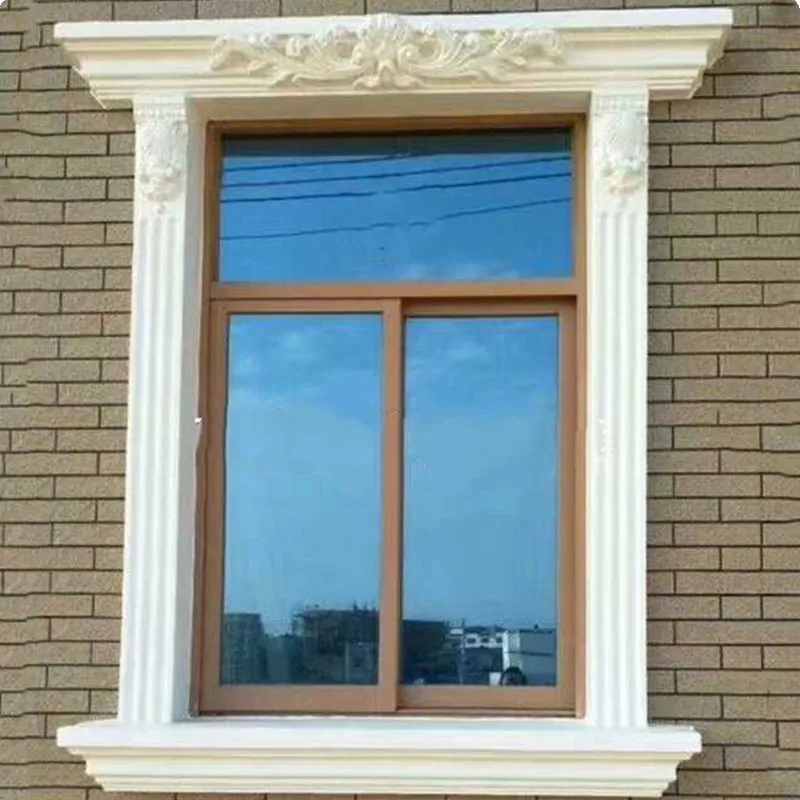 Durable ABS Cast in Place Square Column Window Frame Border Mold, Exterior Wall, Concrete Door Frame Mould, 15cm/ 5.91in Clm Dia