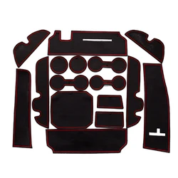 Anti-Slip Gate Slot Mat Rubber Coaster for Toyota Highlander 2014 2015 2016 2017 2018 2019 XU50 Kluger Accessories Car Stickers