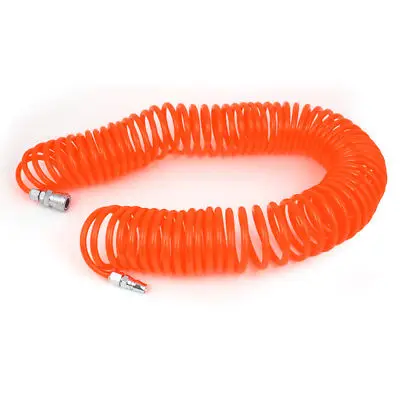 

15M 49 Ft Long Polyurethane PU Recoil Air Compressor Hose Tube Orange