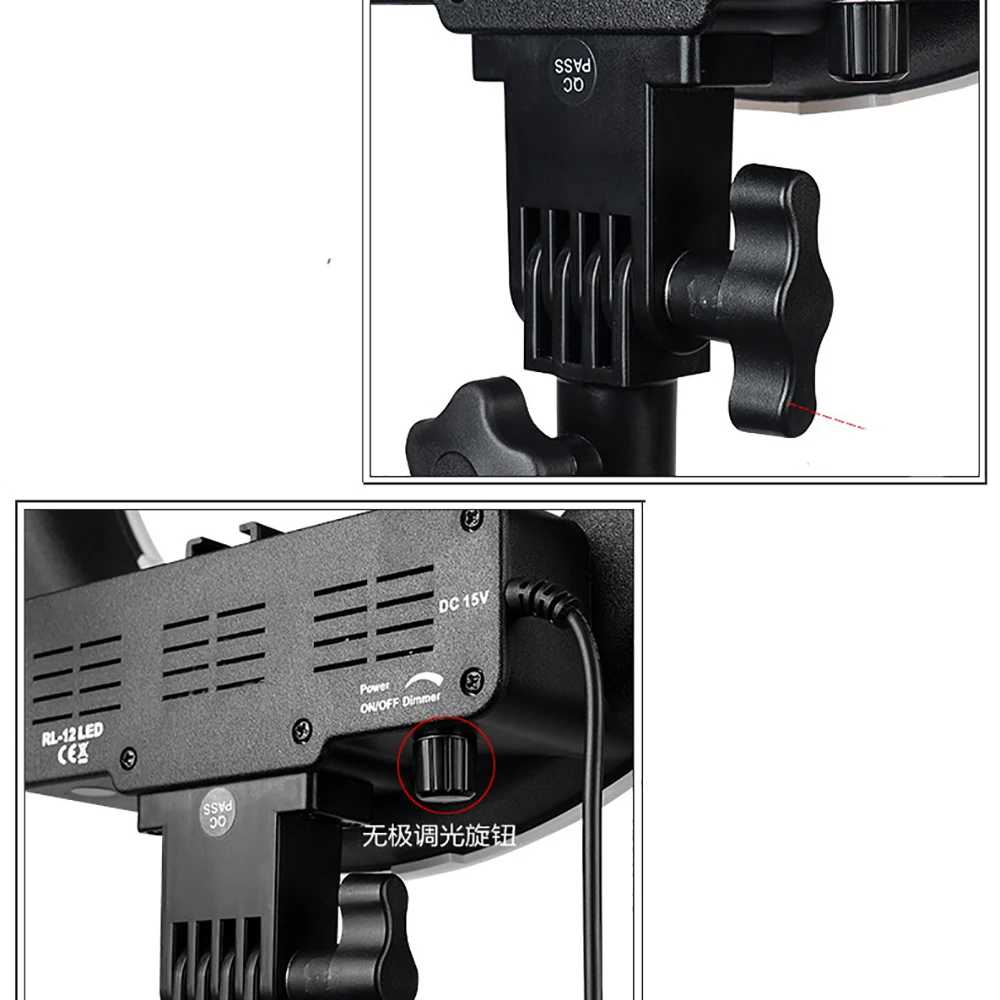 Anel de luz led 60 w 240 stks 100 v-240 v, smd, iluminação para vídeo, luzes, fotografia