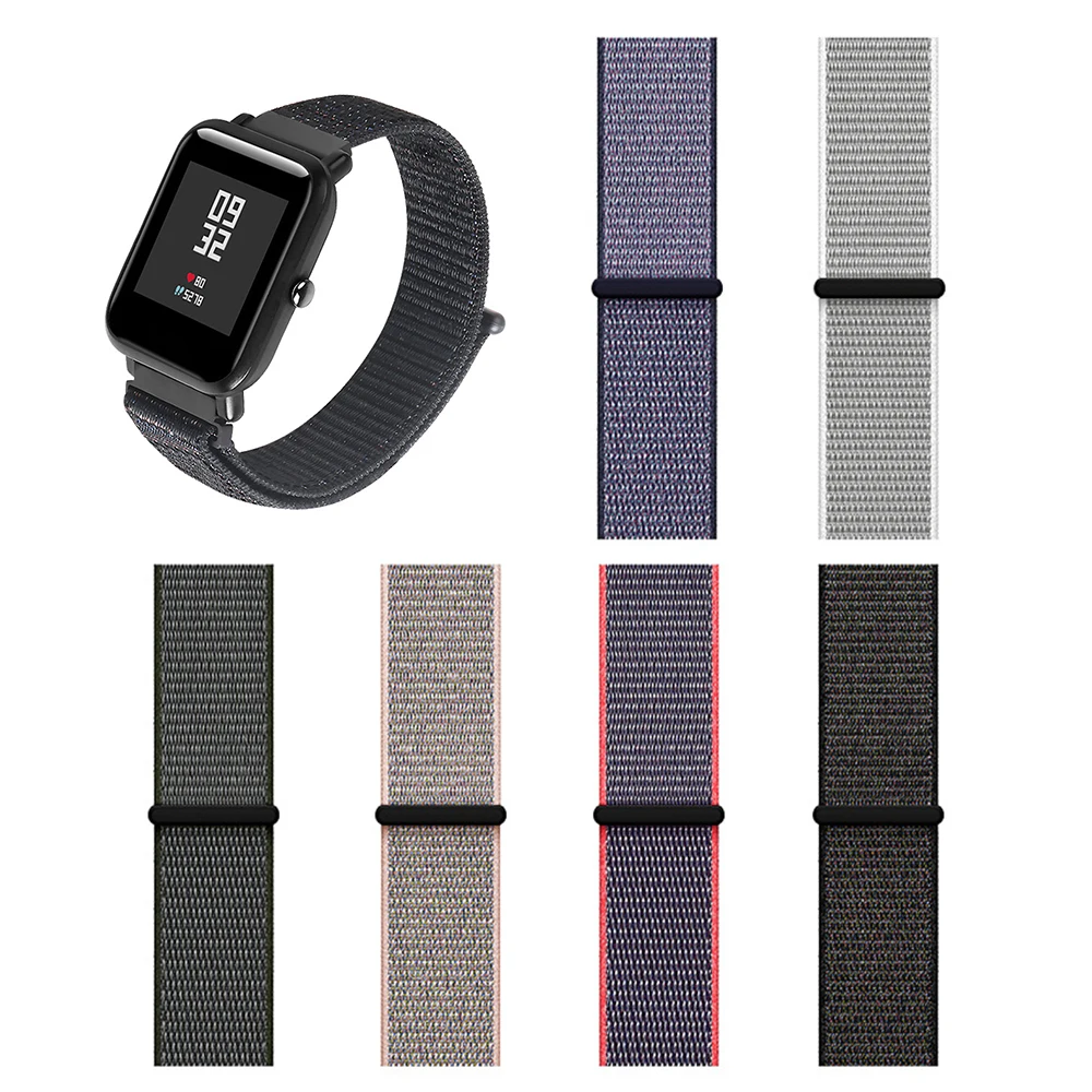 New Nylon sport strap For Xiaomi Huami Amazfit Bip BIT PACE Lite Youth Smart Watch Wearable Wrist Bracelet Watchband