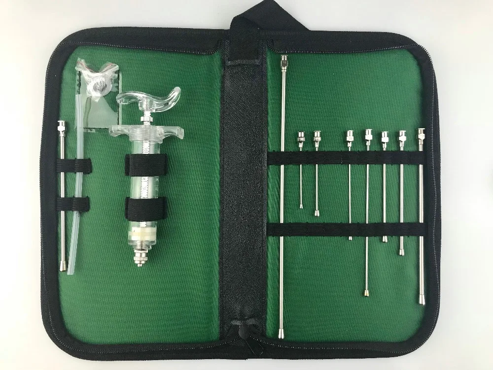 

Animal reusable oral gavage Feeding Kit - utility pouch,crop needles(straight), TPX syringe, silicone tube