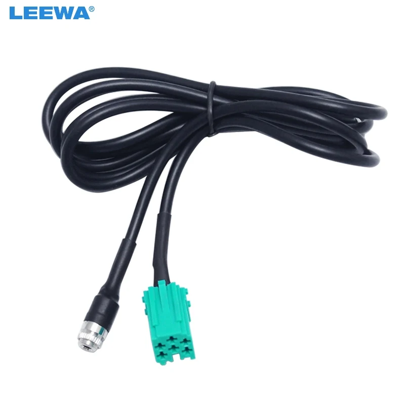 

LEEWA 10pcs New 150cm Aux Cable Adapter Mini ISO 3.5MM Jack Cable For Renault OEM Radio CD Player Wire Cable #CA2859