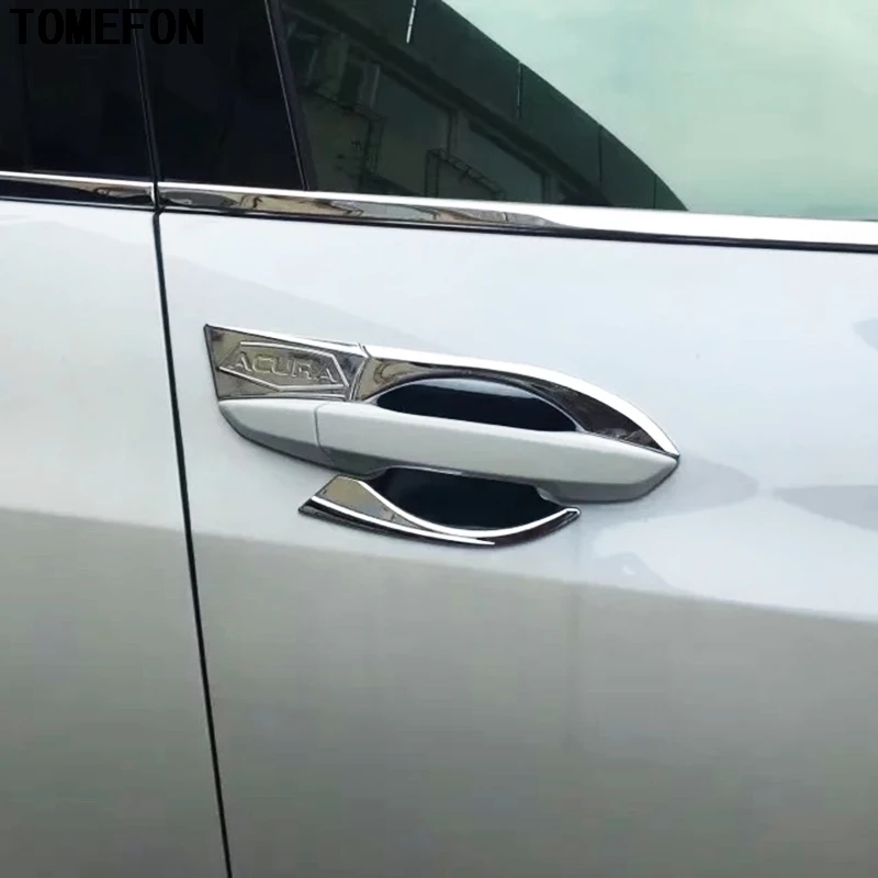 TOMEFON ABS Chrome For Acura CDX 2016 2017 2018 Side Door Handle Bowl Cap Cover Trim Gloosy Exterior Accessories Car Styling