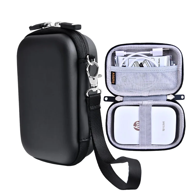 

fusitu DSLR camera bag hard Carrying Case Waterproof Shockproof Portable for HP Pocket photo printer External Hard Disk Drive