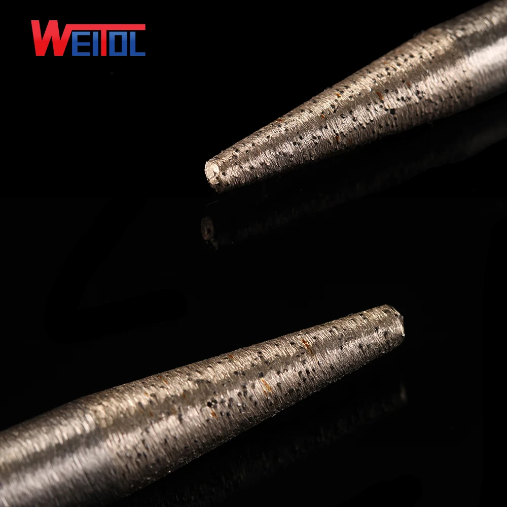 Weitol 생크 돌 조각 비트, 소결 돌 조각 도구, 다이아몬드 라우터 비트, CNC 밀링 커터, 6mm, 8mm