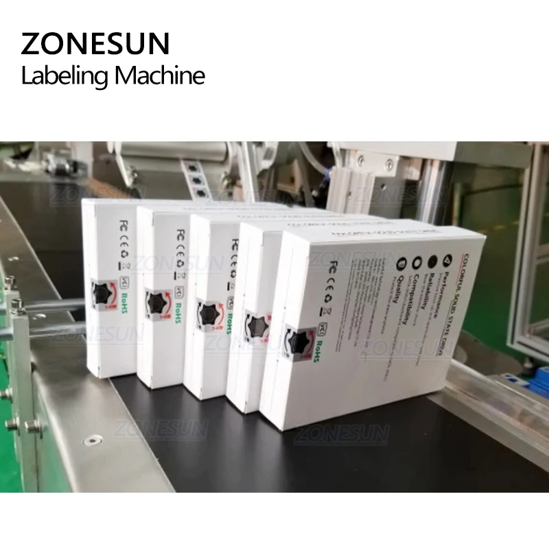 ZONESUN XL-T833 Automatic Box Carton Sealing Folding Corner Adhesive Sticker Packing Labeling Machine Box Sealing Machine