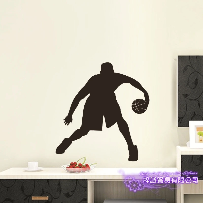 Basketball Player Wall Sticker Customized Sports Posters Vinyl Wall Decals Pegatina Decor Mural Basketball Car Windows Decal