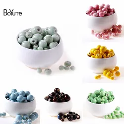 BoYuTe 50Pcs 6MM 8MM 10MM 12MM 14MM Loose Beads DIY Hand Made Porcelain Ceramic Beads Jewelry Making