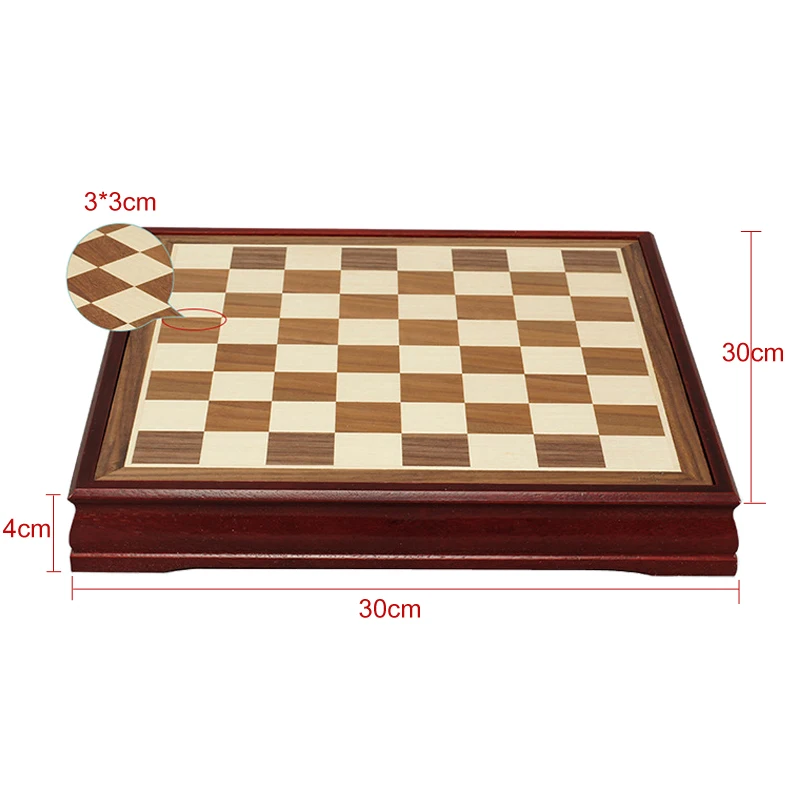 New High Quality Pattern Chess Pieces Wood Coffee Table Professional Chess Board Family Game Chess Set Traditional Game qenueson