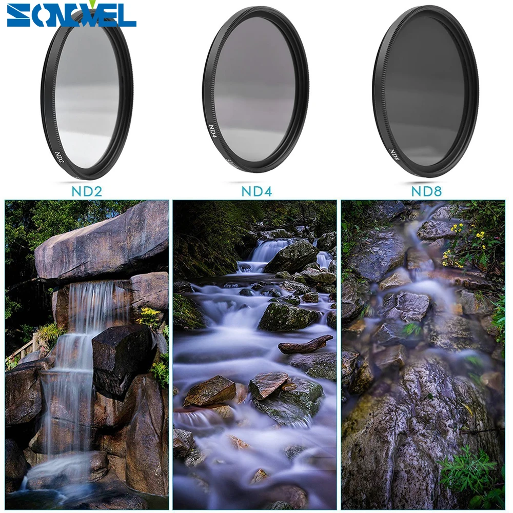 Filtro para lentes olympus densidade neutra nd2 nd4 nd8, 62mm, com 45mm f/1.2 pro