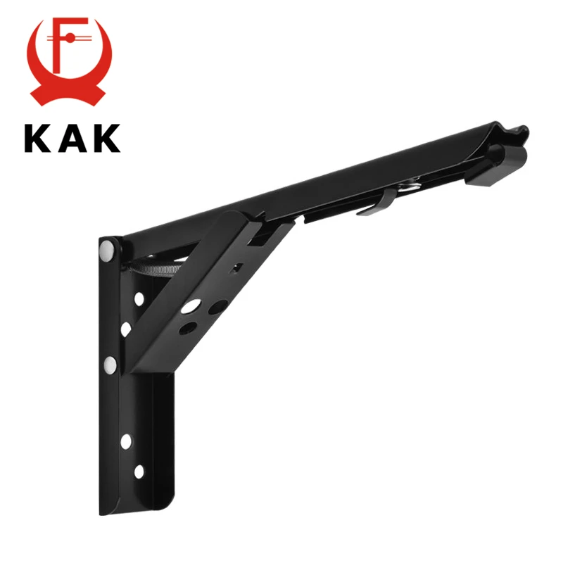 KAK Folding Triangle Bracket Wall Mounted Bench Table Shelf Support Hidden Table Support Kitchen Storage Furniture Hardware