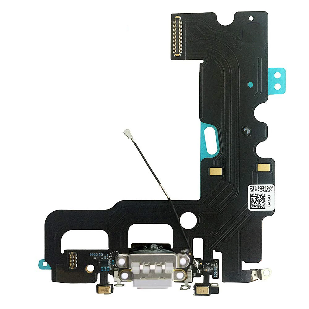 For iPhone 7 7 Plus Charging Port Dock Connector Flex Cable + Microphone + Cellular Antenna Replacement Part