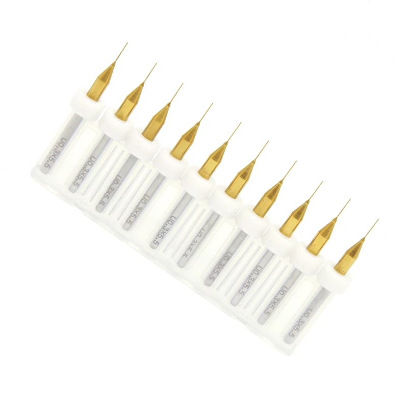 10pcs 0.2-1.2mm titanium coated carbide drill engraving knife milling cutter CNC cutting machine for PCB engraving tools