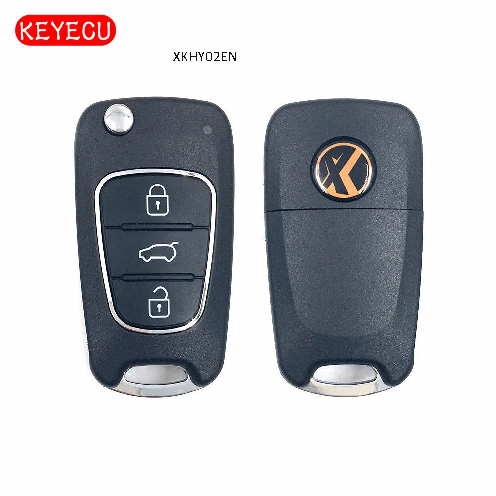 

KEYECU 5PCS XHORSE for H*yundai Type Universal Remote Key Fob 3 Button for VVDI Key Tool VVDI2 (English Version)