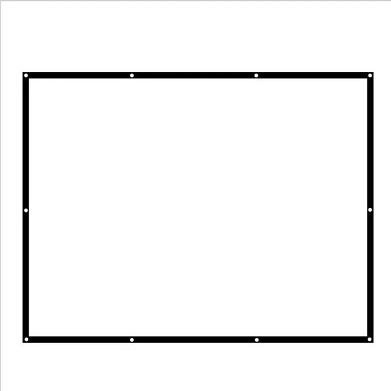 

Fast Shipping Fabric Projection Screen 100 Inch 16:9 Ratio For Home Cinema HD Manual Projector Screens 2.2x1.24 Meter Best Price
