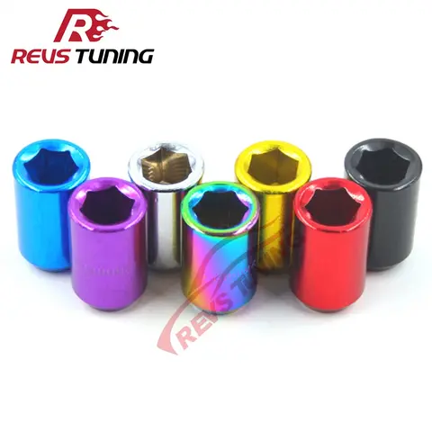 레드 32mm M12x1.5 / M12x1.25 스틸 레이싱 카 휠 잠금 너트, 크롬 러그 너트