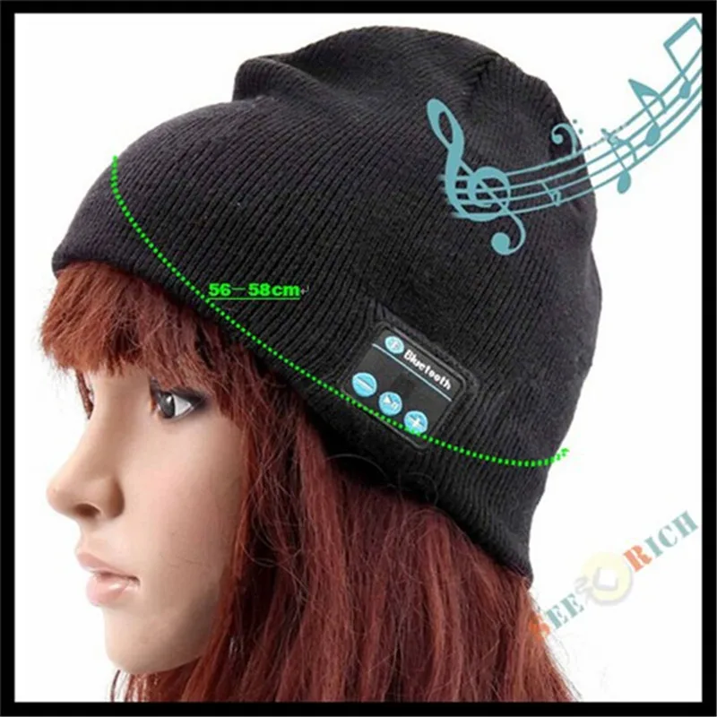 Wireless Bluetooth-compatible Beanie Knit Winter Hat Headset Hands-free Mp3 Speaker Mic Magic Music Smart Cap for Boy&Girl&Adult