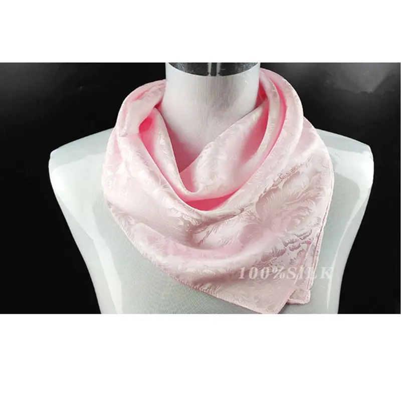 100% Silk Scarf Luxury Fashion Square Scarf Shawl Women Neckerchief Floral Printed Multicolor