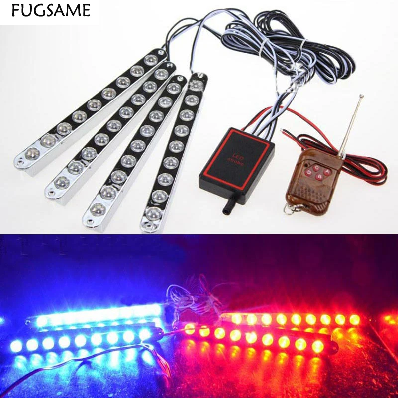 

Car Styling 4 in1 9LED*4 Hawkeye Daytime Running Lights Auto Wireless Remote Strobe DRL External Light Net Hawkeye Lens LED DRL