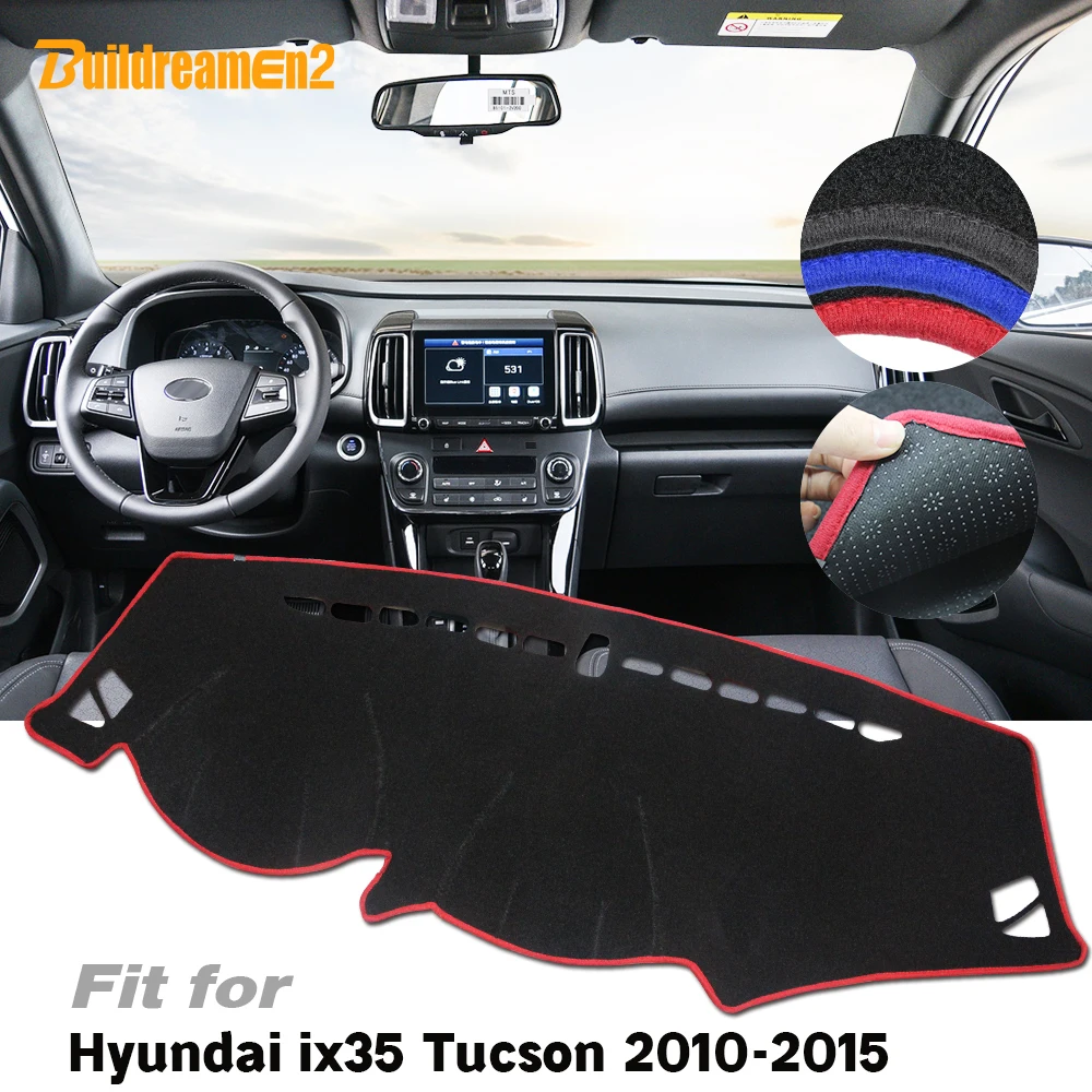 Car Dashboard Cover Avoid Light Pad Desk Instrument Platform Mat Anti-Slip For Hyundai IX35 Tucson 2010 2011 2012 2013 2014 2015