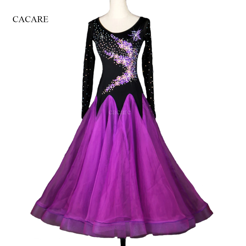 

CACARE Ballroom Dance Formal Dresses Long Woman Clothing Female Standard Dance Wear Costume Waltz Dress Modern D0090 Customize