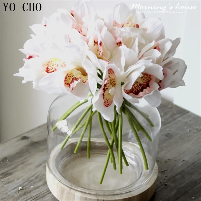 Artificial Orchid For Wedding Decoration  9 Color  Fake Flower For Wedding  For Home  Table  Garden Decoration Bridal Flower