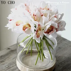 Artificial Orchid For Wedding Decoration  9 Color  Fake Flower For Wedding  For Home  Table  Garden Decoration Bridal Flower