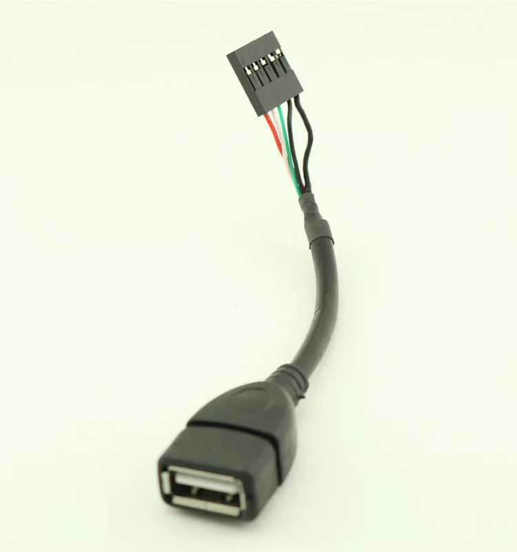 

10pcs 10cm USB 2.0 A Female to Dupont 5 Pin Female Header Motherboard Adapter Cable