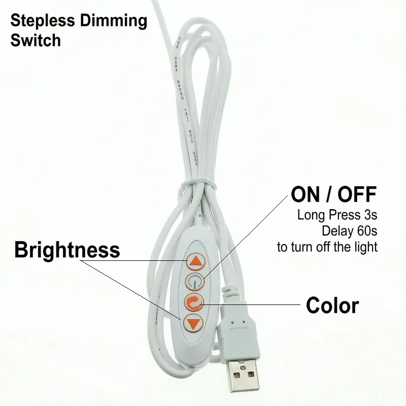TRANYTON USB LED книжная лампа с регулируемой яркостью — фото товара