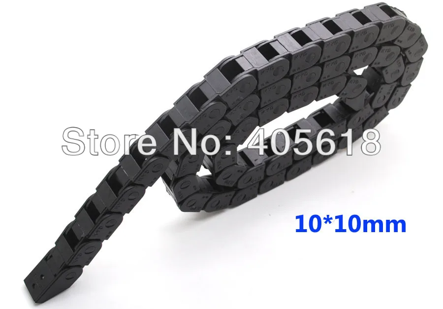 2pcs Cable drag chain wire carrier 10x10 length 1000mm/1M/1meter  with  end connectors