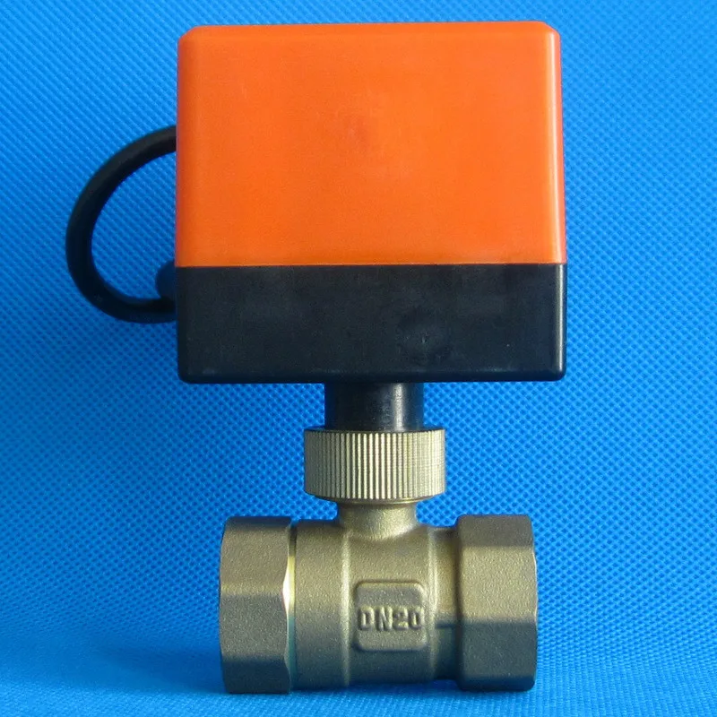 

DC 5V electric actuator valve Electric Ball Valve, Brass Motorized Ball Valve Three line two way control DN14-DN50