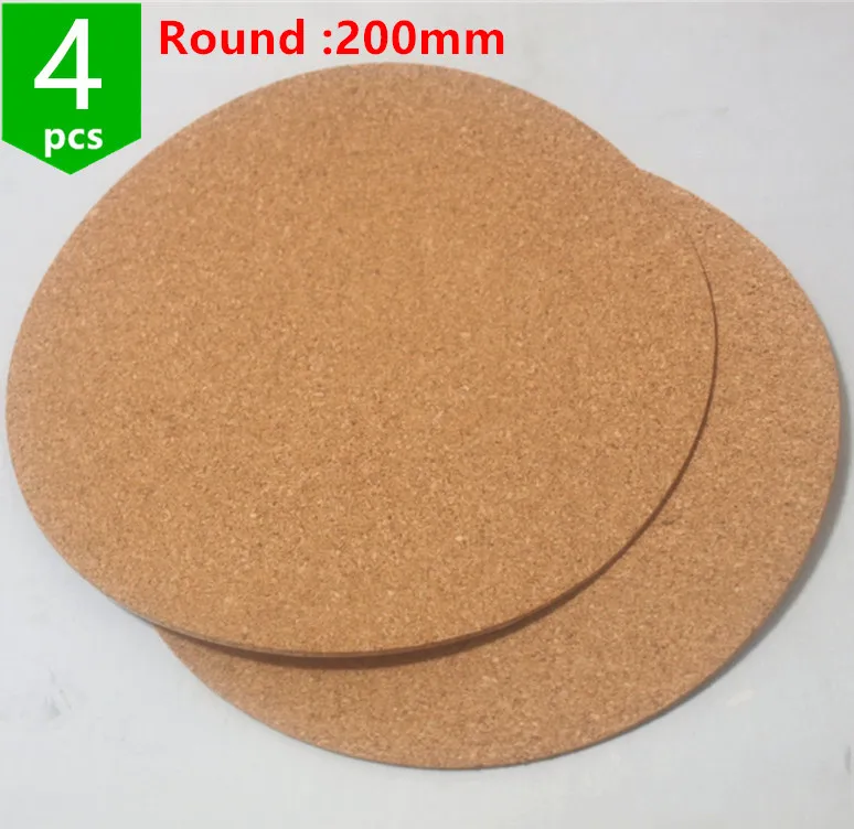 

4pcs 3D Printer round 200mm 3mm Thick Issulation Cork sheet For Mk2Y Heatbed Heat Bed Hot Plate Round 200 mmFor 3d Printer