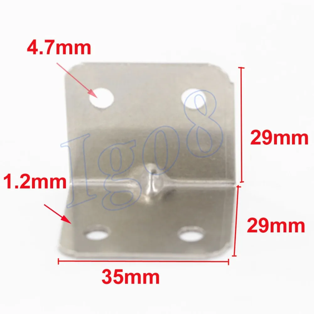 10pcs Iron Angle Bracket 29mm x 29mm x 35mm on Discount Price